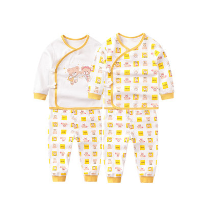 RABBI BABY UNDERWEAR SET NEW NEWBORN MONK CLOTHES AUTUMN AND WINTER COTTON LACE-UP BOTTOMING AUTUMN PANTS