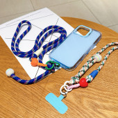 手机挂绳通用款 爱心斜挎绳防摔防丢超结实牢固可调节挂绳编织手绳