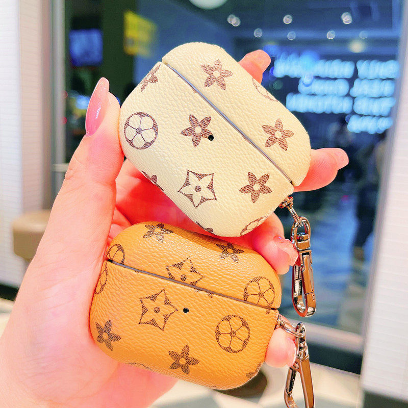 新款AirPods4代保护套lv3潮牌老花适用Pro2无线蓝牙苹果2代高级感皮质第二代三代4奢华防摔男女款情侣耳机壳