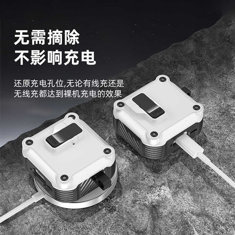 适用于苹果airpodspro3耳机壳airpods4保护套pro2外壳自动弹盖第三代ipods四代降噪新款创意秒变支架磁吸防摔图片