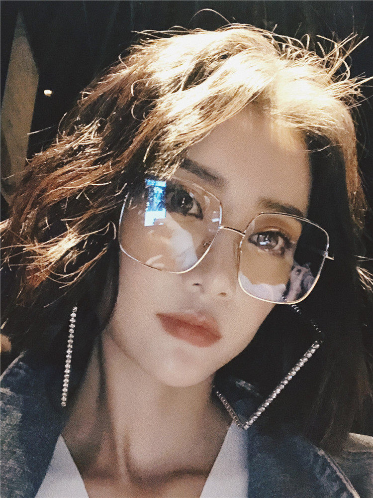 周扬青同款眼镜框女ins网红款韩版潮素颜圆脸方框近视眼镜有度数