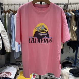 新款 美式 风字母印花短袖 T恤女2026夏季 休闲 宽松圆领时髦上衣夏季