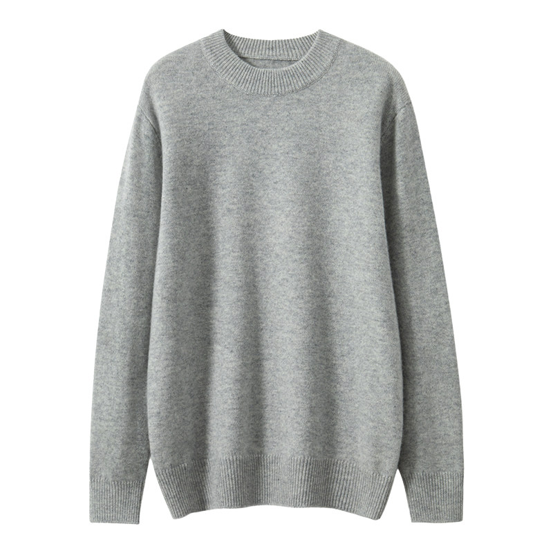 双股加厚！新款纯山羊绒男士圆领保暖毛衣长袖套头商务休闲针织衫,男装,羊绒套衫,淘宝优惠券,粉丝福利购,淘宝优惠卷