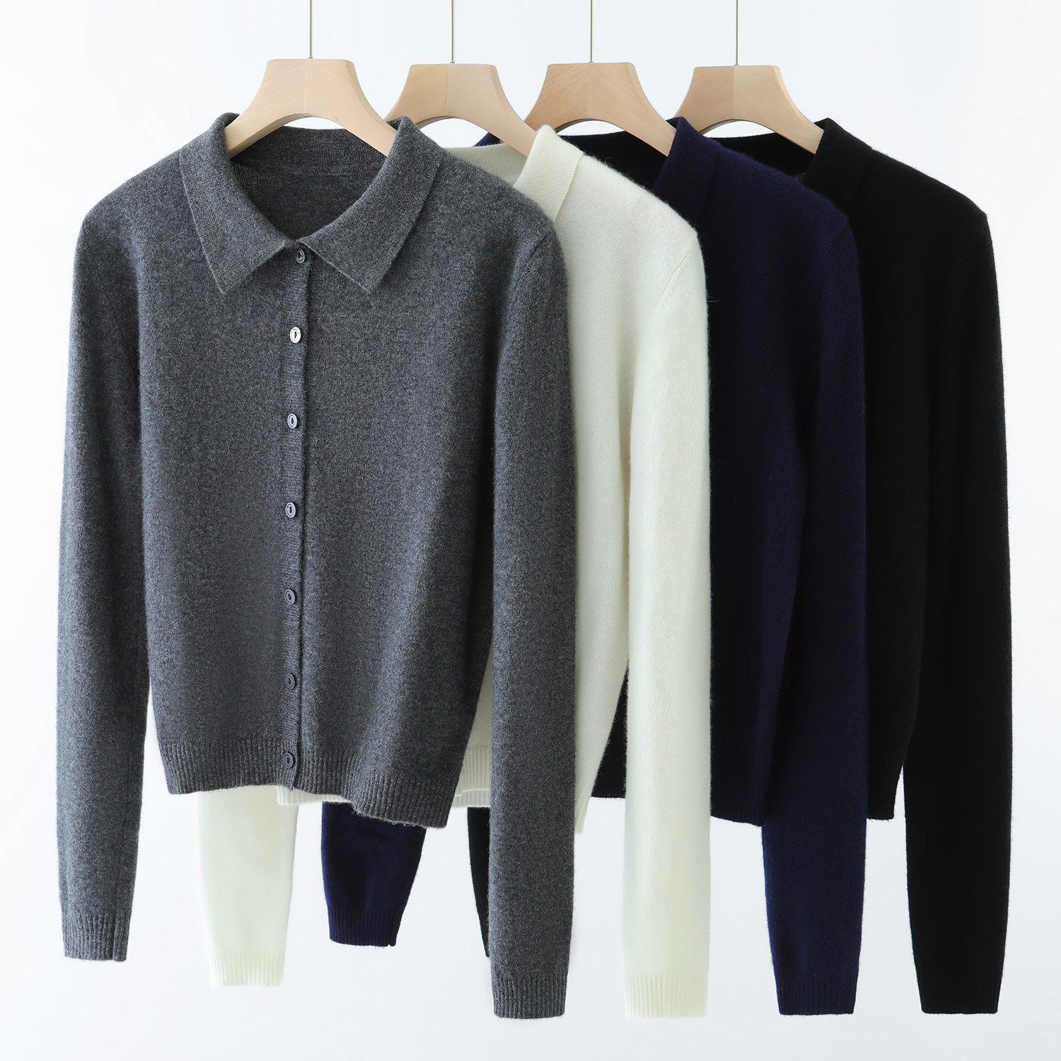 好品质四季穿针织羊绒衫POLO领女士长袖针织衫开衫柔软亲肤外套,女装/女士精品,羊绒衫,淘宝优惠券,粉丝福利购,淘宝优惠卷