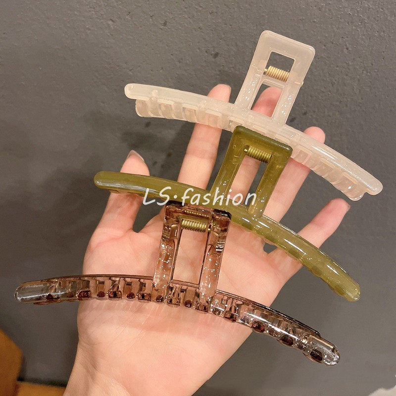 慵懒简约大号马尾鲨鱼夹发卡发卡