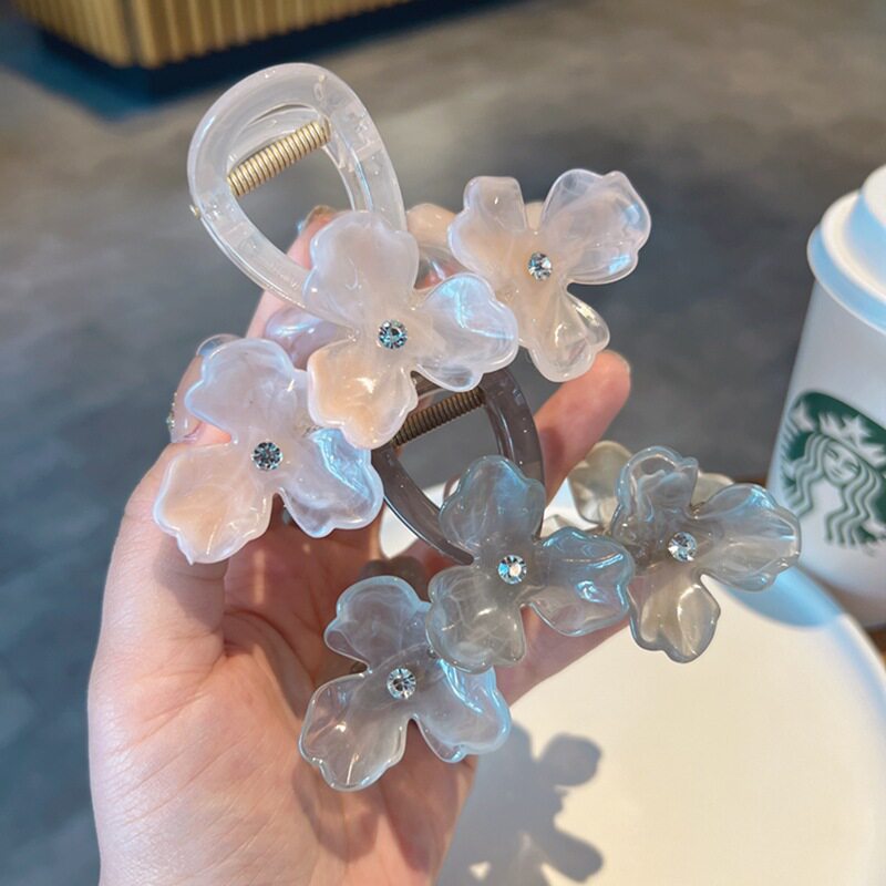 超仙盘发韩国同款花朵大号发抓子