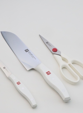 德国双立人波格斯pollux刀具2件套珍珠白厨房菜刀不锈钢刀具组合
