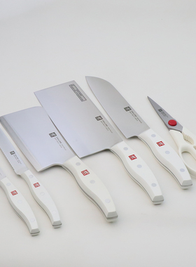 德国双立人波格斯pollux除菌刀6件套消毒厨房菜刀不锈钢刀具套装