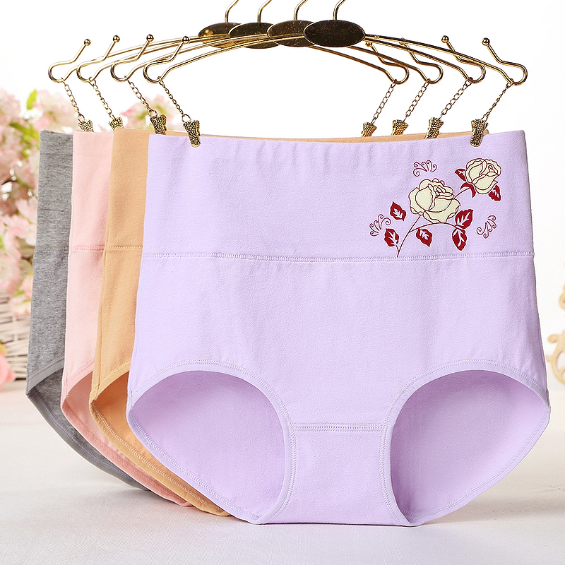 高腰纯棉提臀大码中老年人内裤