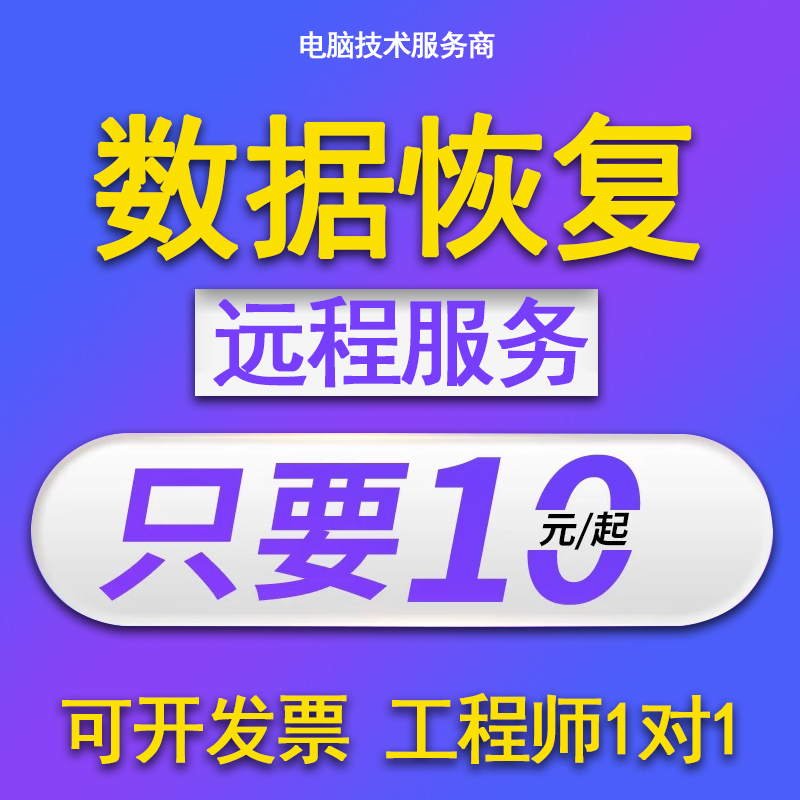 电脑硬盘数据恢复远程服务误删除提示格式化U盘sd卡照片文件修复