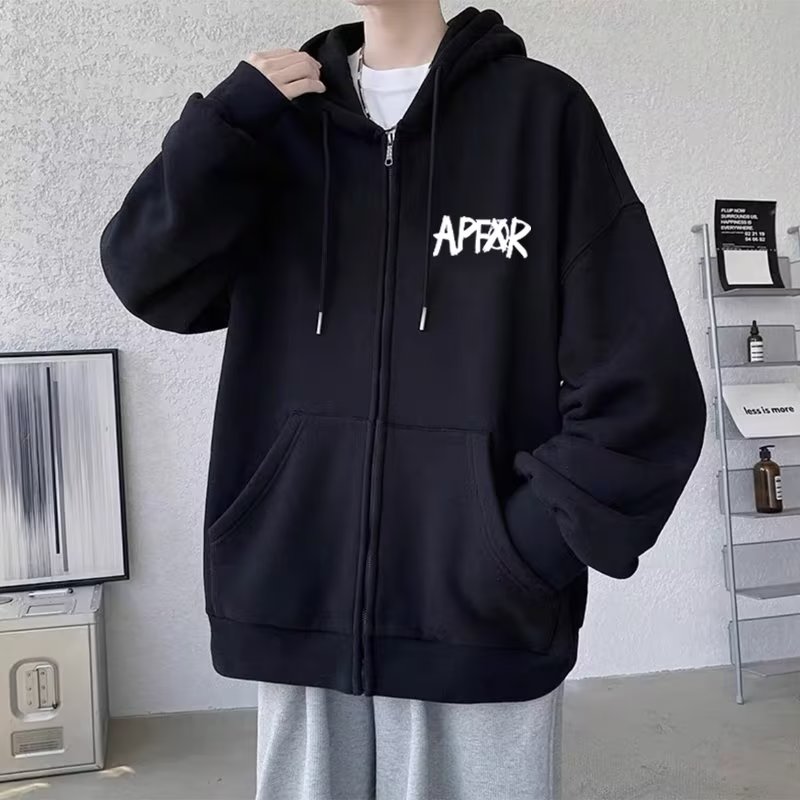 美式卫衣外套男士春秋款运动连帽开衫夹克帅气男生宽松百搭上衣服