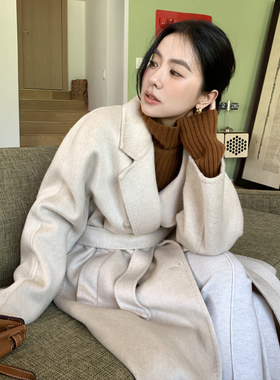 （销冠）尼万秋冬M家双面驼绒大衣2025高奢呢子外套中长款801