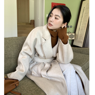 (销冠)尼万秋冬M家双面驼绒大衣2025高奢呢子外套中长款801