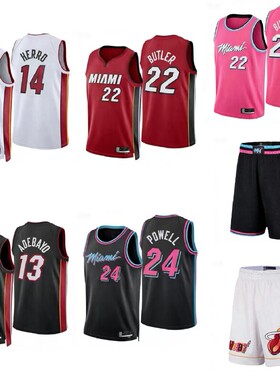 热火队篮球衣14号希罗22号维金斯3号韦德22巴特勒球服球迷版球裤