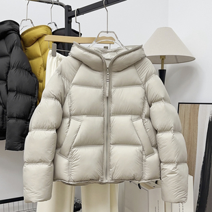 2025新款羽绒服女短款连帽韩版宽松加厚设计感小个子面包服外套冬