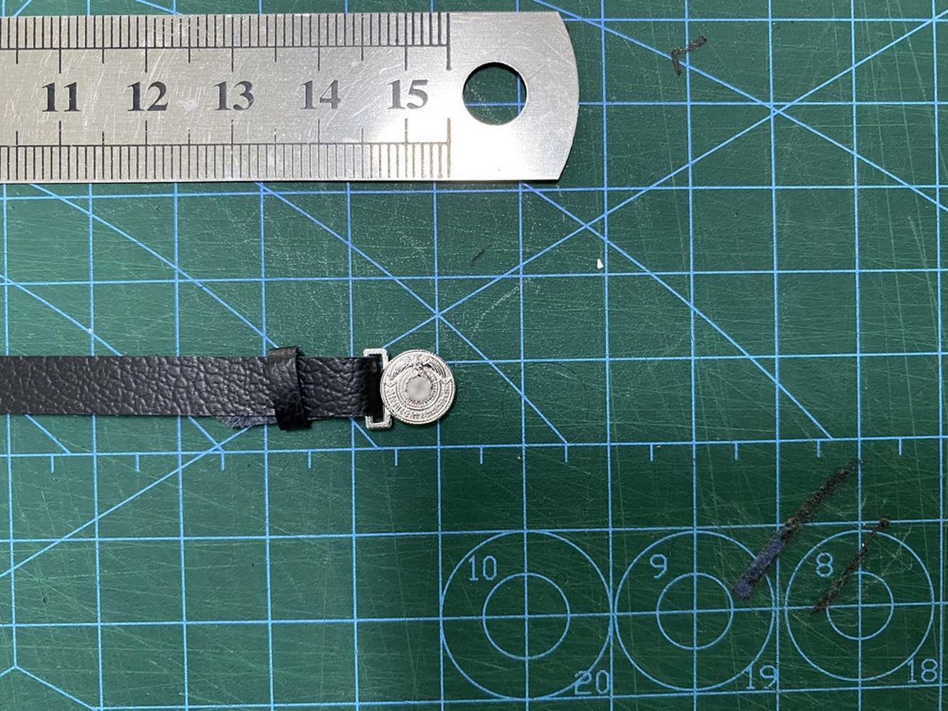 1：6兵人12寸可动人偶配件真皮腰带S  S圆头皮带