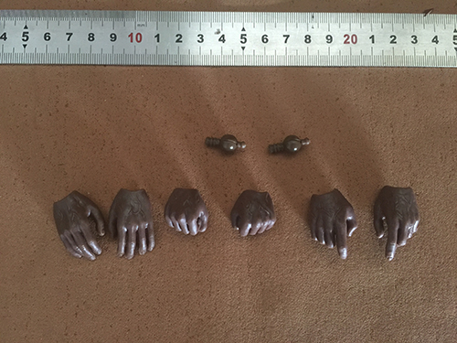 1：6兵人12寸可动人偶配件黑素体专配 黑色手型6款一套