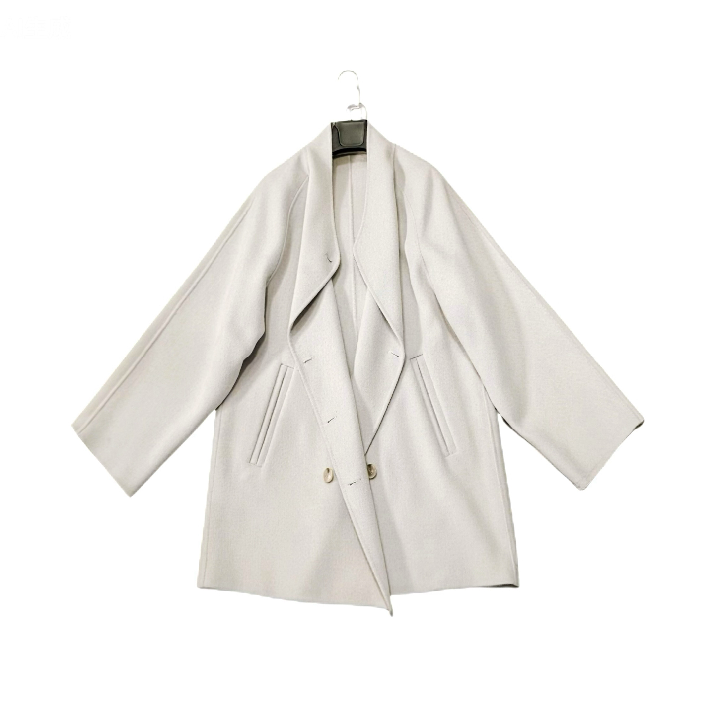 高级感双面羊绒大衣中长款宽松毛呢外套小个子