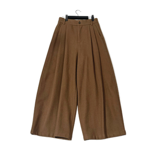 studio 女阔腿弯刀裤 秋冬宽松单面羊毛九分休闲裤 福利品 the