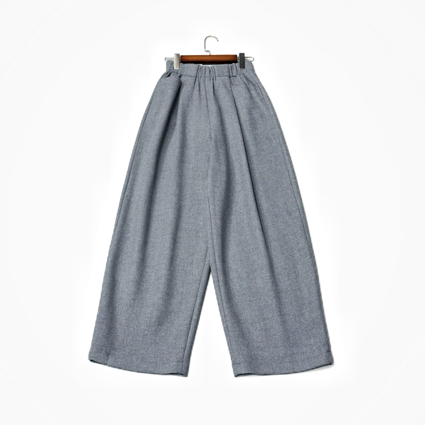 意大利进口灰色半精纺羊毛弯刀裤松紧腰宽松九分裤秋冬,女装/女士精品,休闲裤,淘宝优惠券,粉丝福利购,淘宝优惠卷