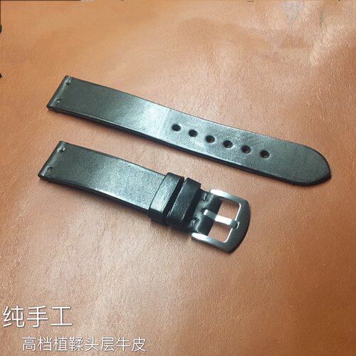 手工头层牛皮手表带真皮定制