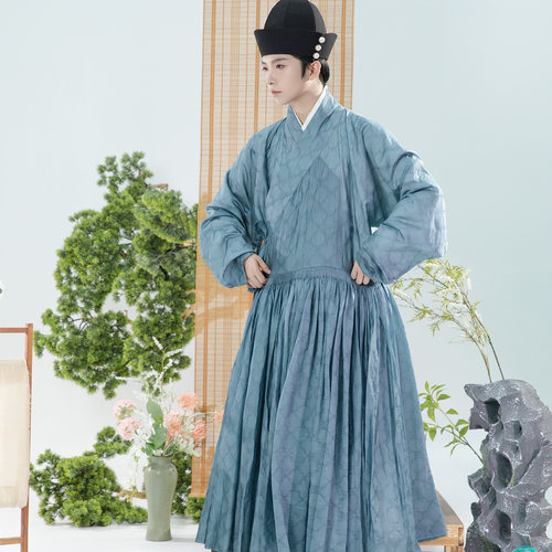 明制汉服菱形纹窄袖贴里