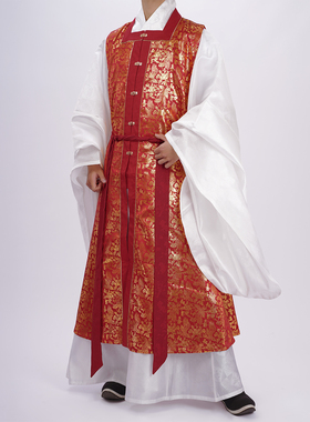 惜物国风 诸事和也联名汉婚服喜字凤穿牡丹明制汉服方领罩甲比甲