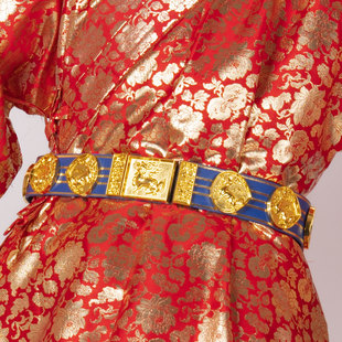 惜物国风 明制汉服革带獬豸纹虚束实束金革带补服圆领袍仿文物