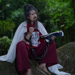 惜物国风X昌华 联名明制汉服文创二创明代囚服搞抽象恶搞囚衣中衣