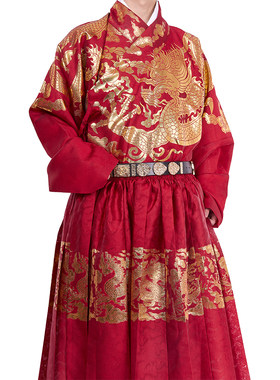 惜物国风曳撒贴里汉服男款蟒袍