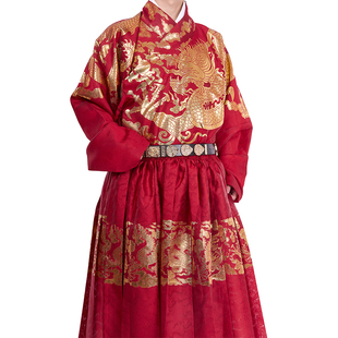 惜物国风 明制汉服曳撒开平王画像过肩五爪织金蟒袍飞鱼服贴里