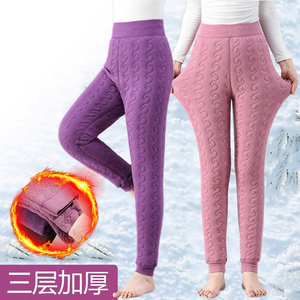 德绒棉裤女加厚加绒2024新款高腰保暖裤中老年东北棉裤冬季打底裤