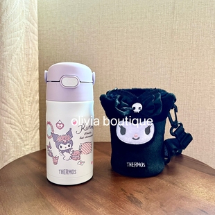 现货 THERMOS膳魔师三丽鸥联名库洛米316不锈钢儿童吸管保温杯