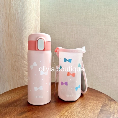 现货 日本本土THERMOS膳魔师米妮米菲儿童吸管保温杯不锈钢水杯