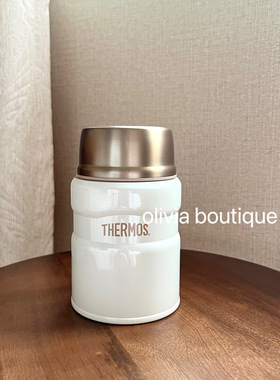 现货 Thermos膳魔师大容量焖烧杯不锈钢保温罐辅食粥汤罐带折叠勺