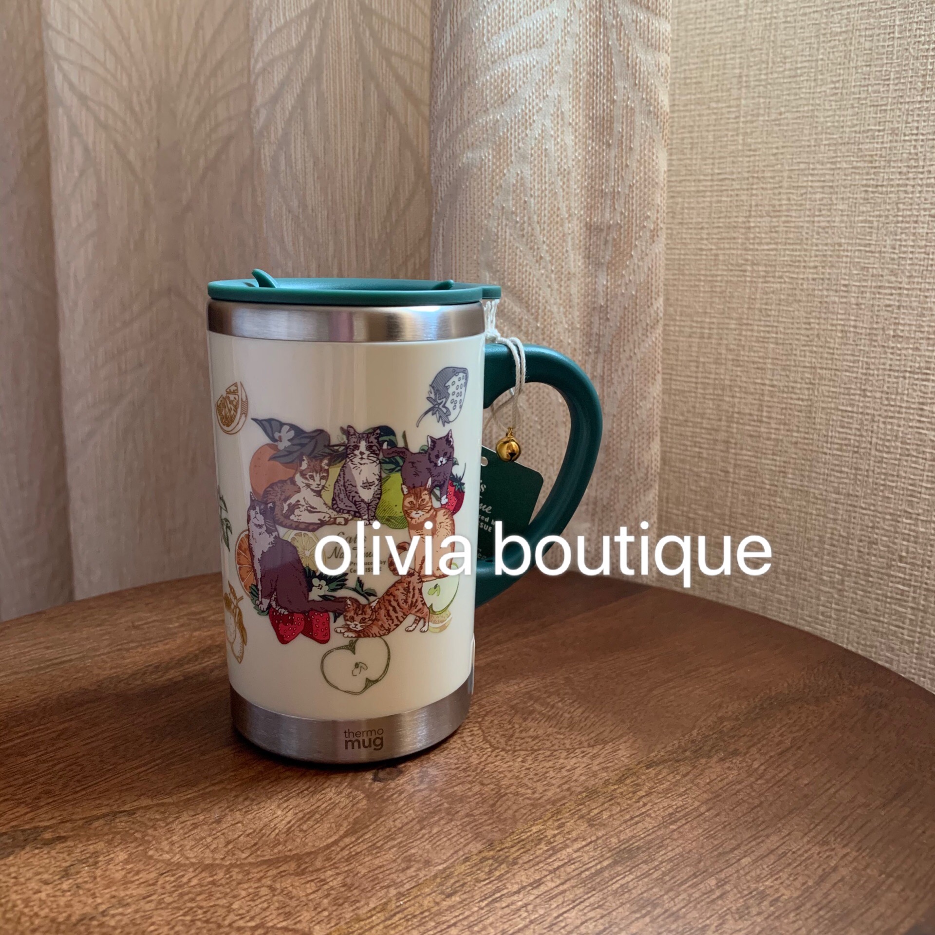 限定Afternoon Tea Thermo mug合作手绘猫咪不锈钢保温马克杯