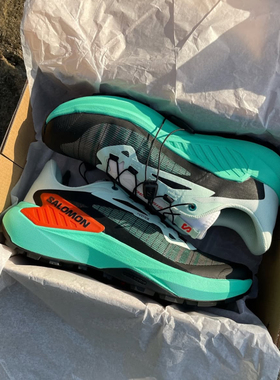 SALOMON萨洛蒙GENESIS黑绿色舒适防滑耐磨户外女款越野跑鞋475888