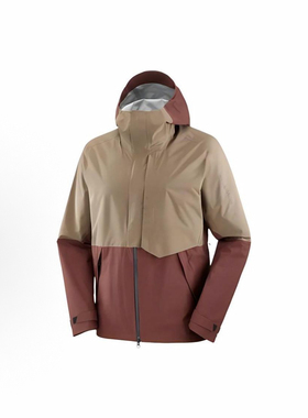 SALOMON萨洛蒙OUTERPATH PRO 2.5L透气防水防风软壳连帽跑步外套