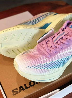SALOMON萨洛蒙 SPECTUR 2运动舒适防滑耐磨低帮 训练跑步鞋紫绿色