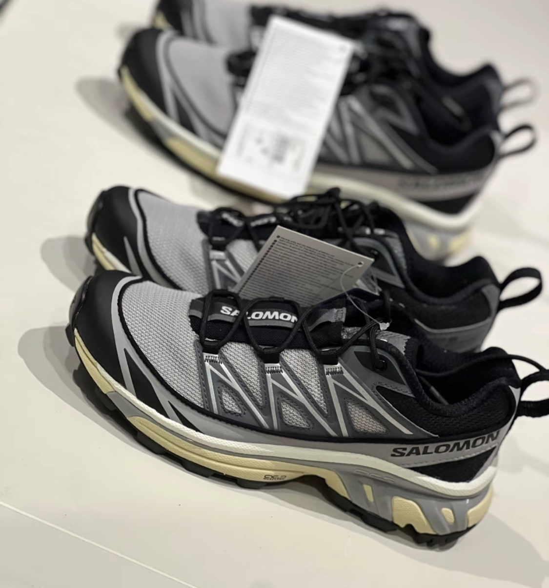 SALOMON萨洛蒙 XT6复古潮流 网布防滑耐磨轻便 低帮跑步鞋合金灰
