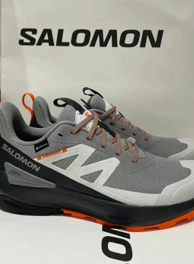 萨洛蒙ACTIV GTX户外稳定支撑徒步登山鞋灰红色户外越野跑鞋