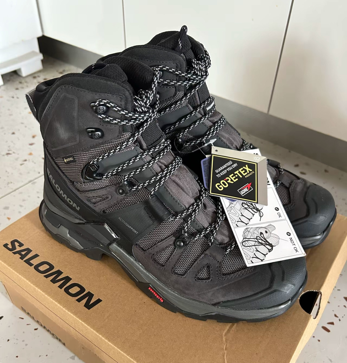 SALOMON萨洛蒙 Quest 4D GTX 织物 舒适 耐磨 高帮 登山徒步鞋,户外/登山/野营/旅行用品,登山鞋/徒步鞋,淘宝优惠券,粉丝福利购,淘宝优惠卷