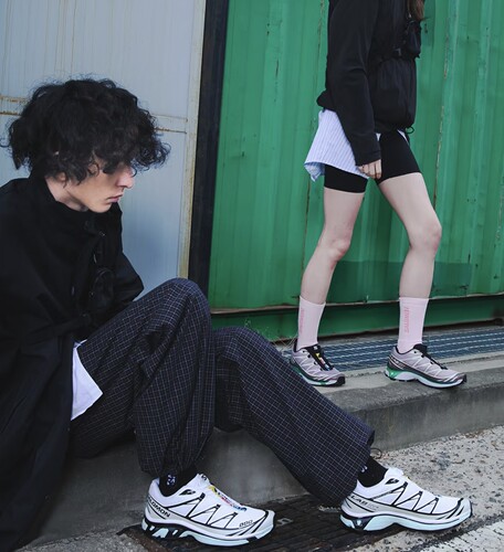 SALOMON萨洛蒙XT6RECUT户外潮流越野男女同款哈士奇白色冰蓝色