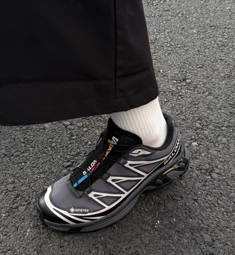 SALOMON萨洛蒙XT6 GTX休闲越野训练城市通勤跑步鞋男女同款黑灰银