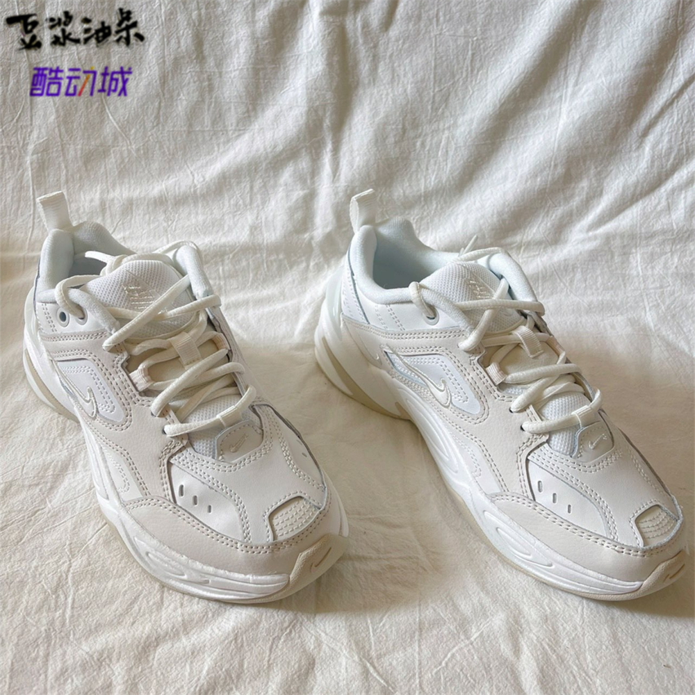 nike耐克m2k老爹鞋女时尚潮流增高休闲运动灰白跑步鞋 ao3108-006