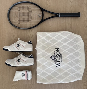 Wilson威尔胜 PRO STAFF 87 复古休闲设计网球鞋女款豆腐灰咖啡色