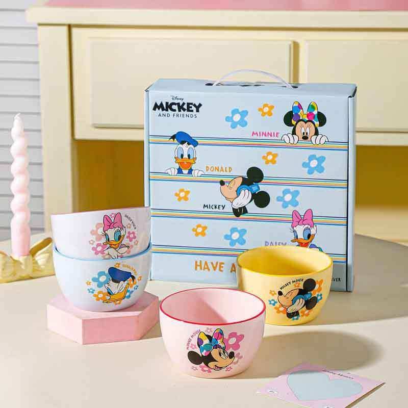 迪士尼缤纷陶瓷4碗套装家用高颜值汤碗米饭碗陶瓷碗儿童碗新批发,餐饮具,瓷器套装,淘宝优惠券,粉丝福利购,淘宝优惠卷