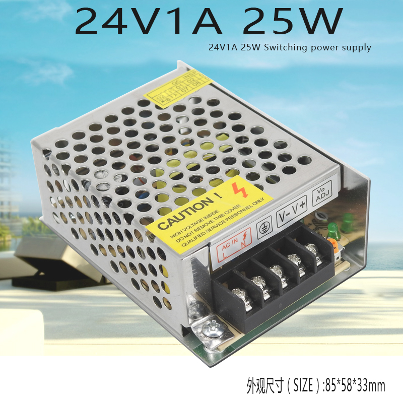 开关电源 24V25W变压器 220wV转24V1A工控监控LED电源 S-25-24