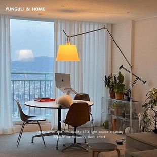 Artemide设计师摇臂中古落地灯客厅沙发卧室书房阅读可调节钓鱼灯