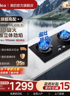 美的AK7PRO定时防干烧猛火燃气灶天然气煤气灶家用官方Q529L/QD52
